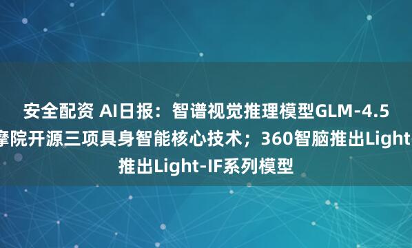 安全配资 AI日报：智谱视觉推理模型GLM-4.5V开源；达摩院开源三项具身智能核心技术；360智脑推出Light-IF系列模型
