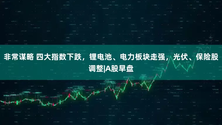 非常谋略 四大指数下跌，锂电池、电力板块走强，光伏、保险股调整|A股早盘